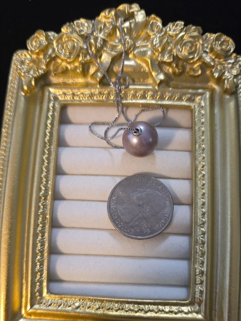 Elegant Lavender Pearl Pendant Necklace
